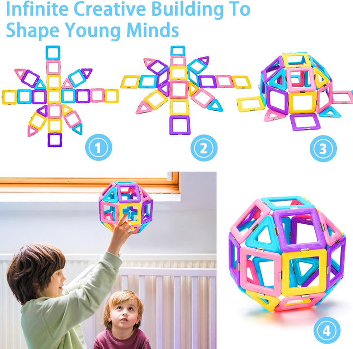 Magnetische Bausteine Spielzeug, Magnetspielzeug Magnete für Kinder, Weihnachten Geburtstag Magnetba