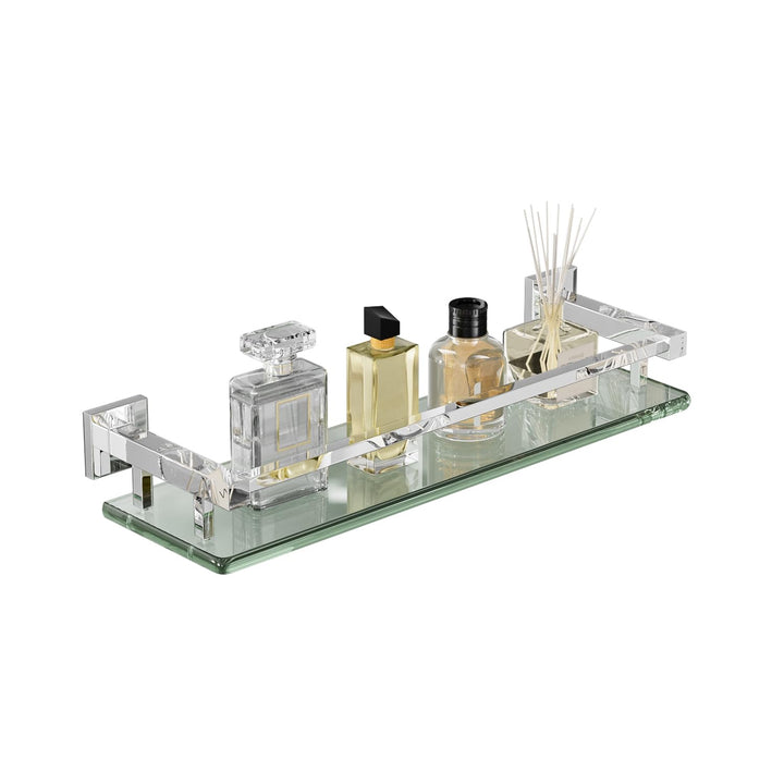 SAYAYO Duschablage Edelstahl, Duschregal Chrom Glasregal Badezimmer Regal Duschkorb Shampoo Halterun