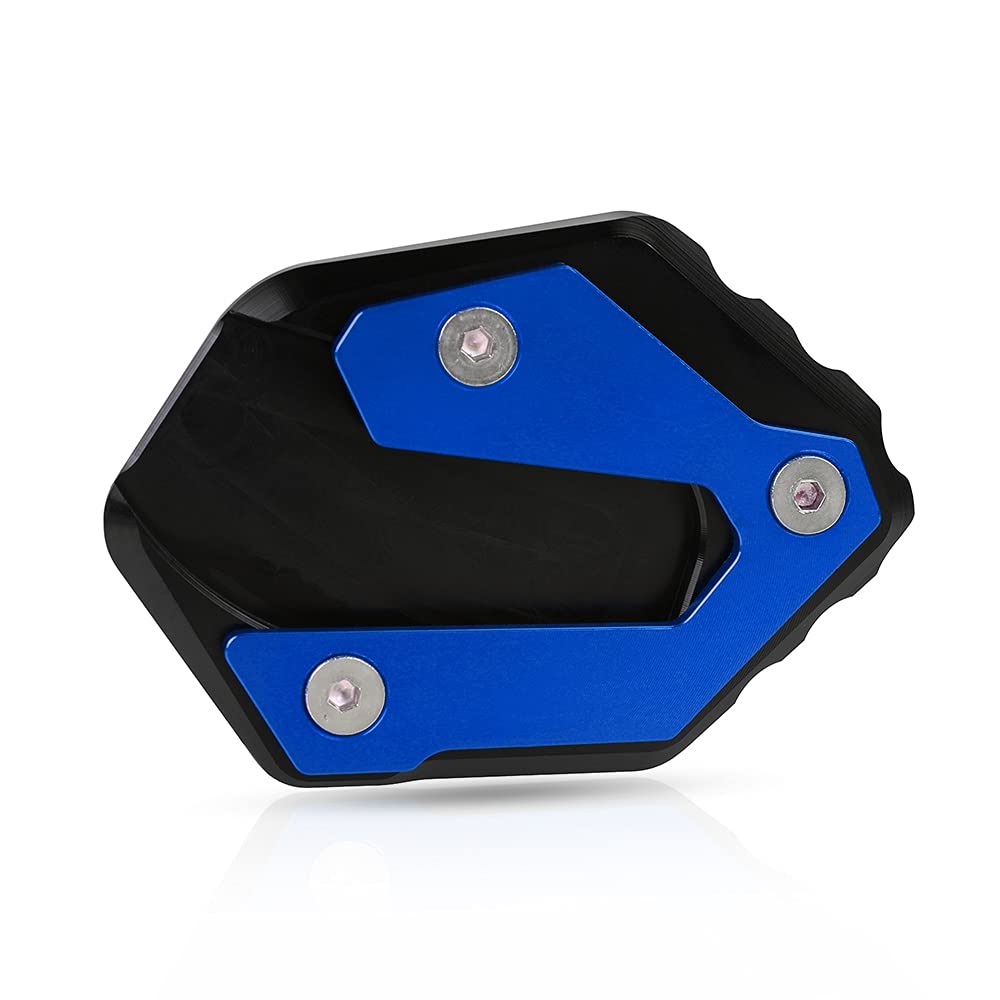Side Stand Enlarge, Kickstand Extension Pad Side Stand Enlarger für MT-09 2013-2021 (Blau), Blau