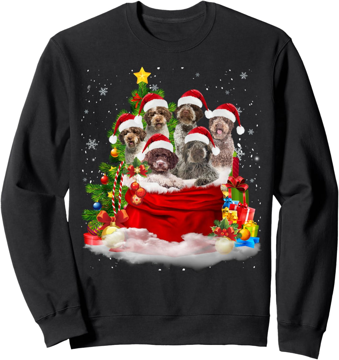 Lagotto Romagnolo Weihnachtspyjama, Weihnachtsmanntasche Sweatshirt