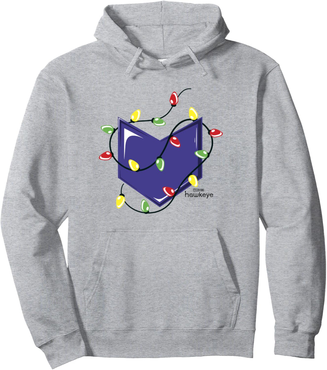 Marvel Hawkeye Weihnachten Lights Logo Pullover Hoodie