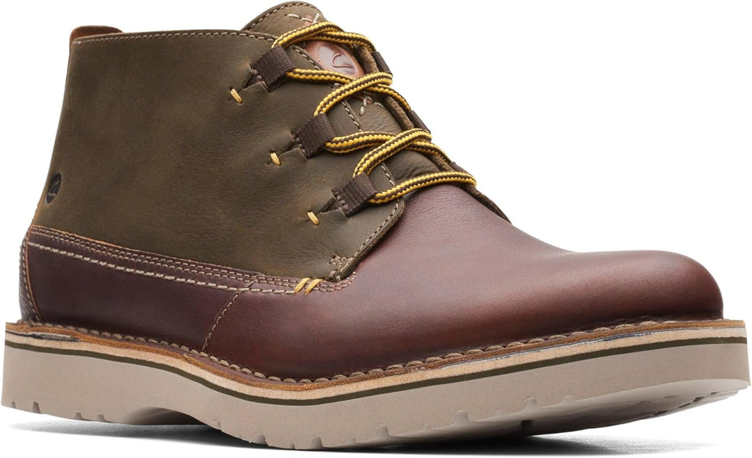Clarks Herren Eastford Mid Chukka-Stiefel 40 EU Dark Brown Combination, 40 EU Dunkelbraune Kombi