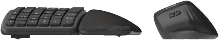 Rapoo Ergonomische Tastatur mit Maus Kabellos 8810ME QWERTZ Ergonomisches Tastatur und Vertikalmaus