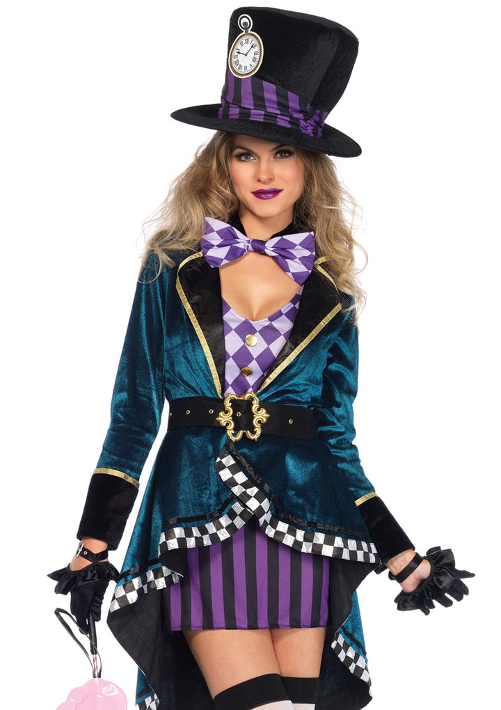 LEG AVENUE 85592 Herrliche Mad Hatter Damenkostüm, Mehrfarbig, Grösse XL Grösse XL (EUR 44-46), Grös