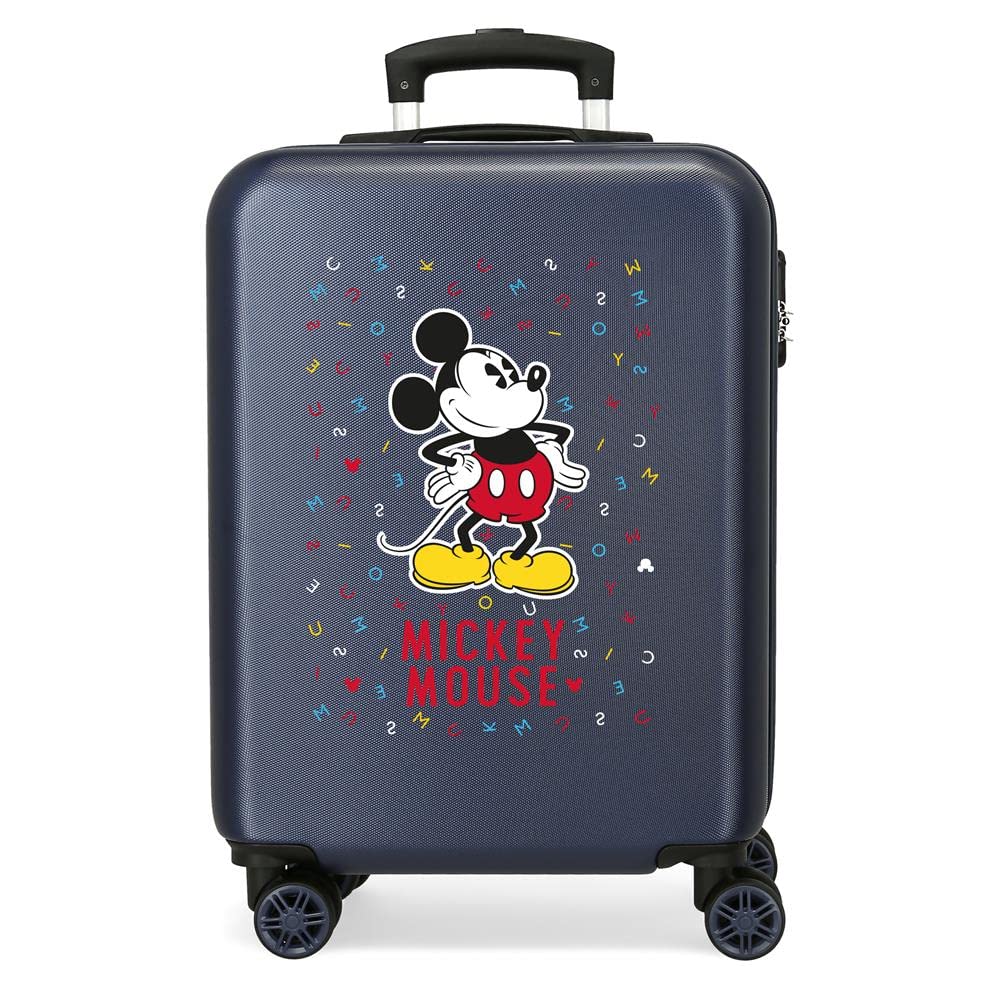 Disney Have a Good Day Mickey Kabinenkoffer Blau 37x55x20 cms Hartschalen ABS Kombinationsschloss 34