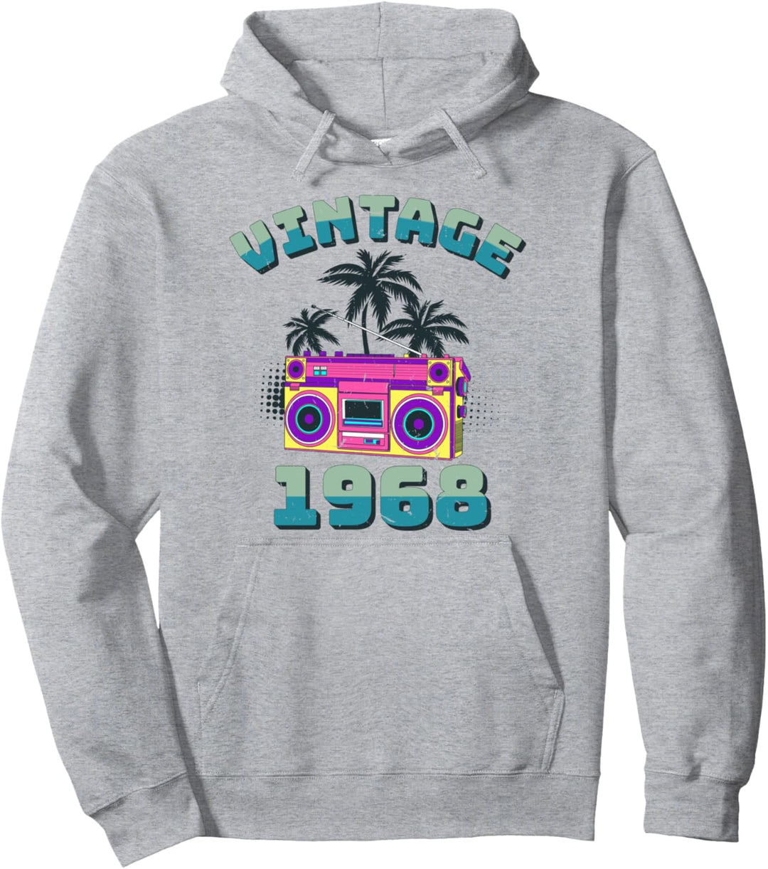 52 Geburtstag Mann Frau Vintage 1968 Jahrgang Geschenk Retro Pullover Hoodie