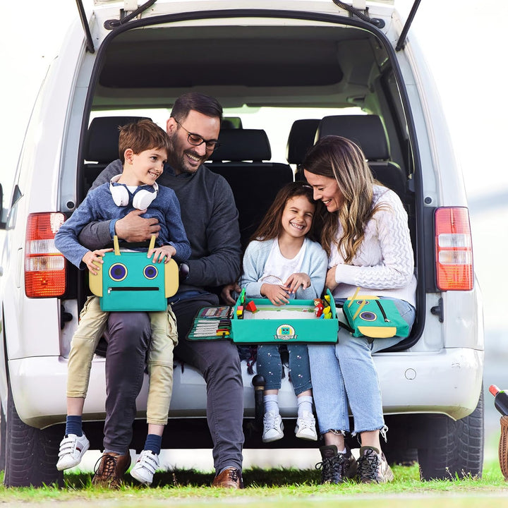 Joujou 2 In 1 Kinder Reisetisch, Roboter-Rucksack Abnehmbarer Multifunktionaler, Auto Kinder Knietab