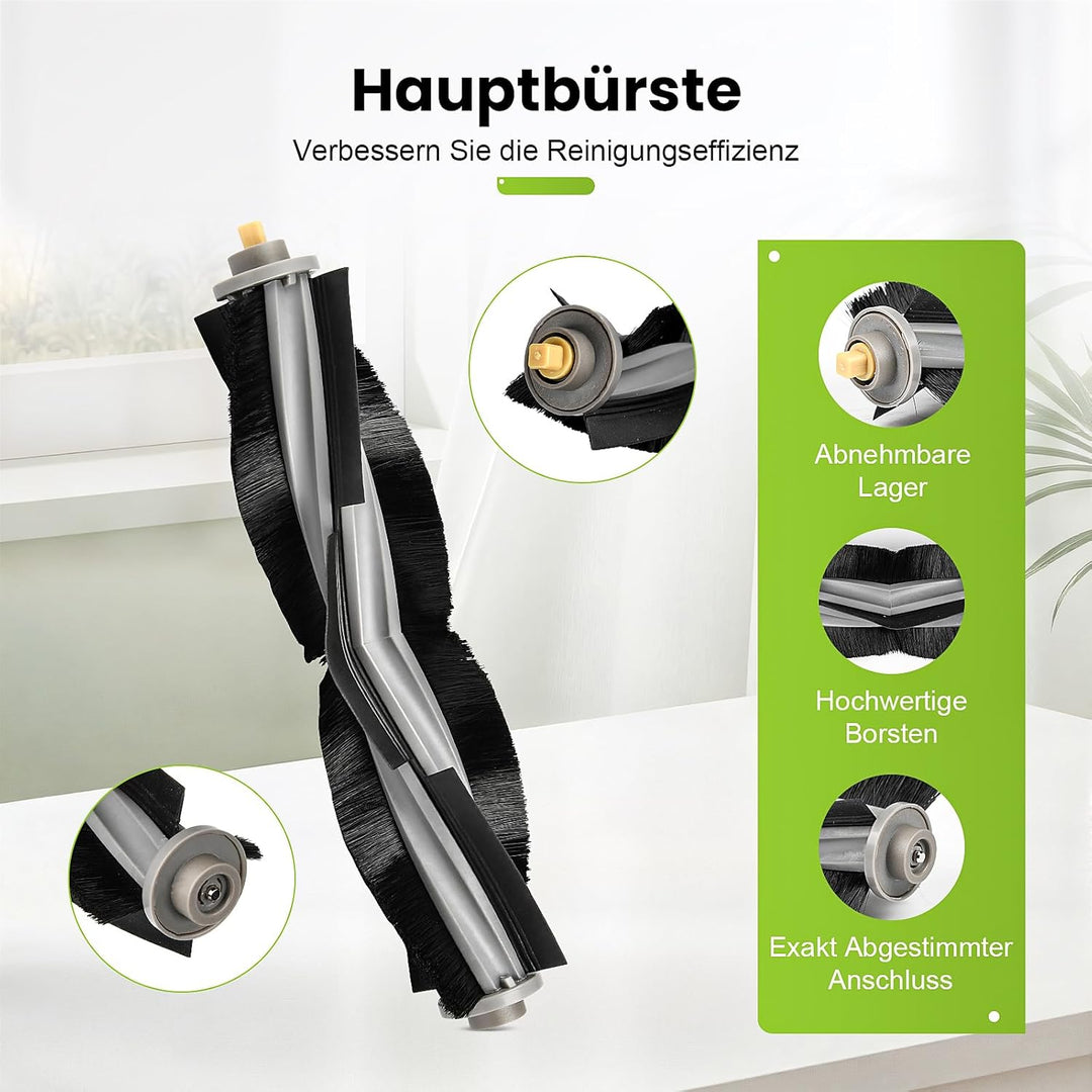 18 Stück Zubehör für Ecovacs Deebot T20 Omni / T20e Omni Saugroboter, 1 Hauptbürste 6 Wischtücher 4
