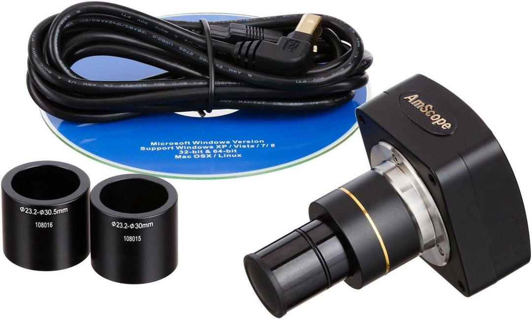 AmScope SM-1TNZ-144A-10M Zoom-Stereomikroskop mit 10MP-Kamera und 144-LED-4-Zonen-Licht, 3.5X-90X