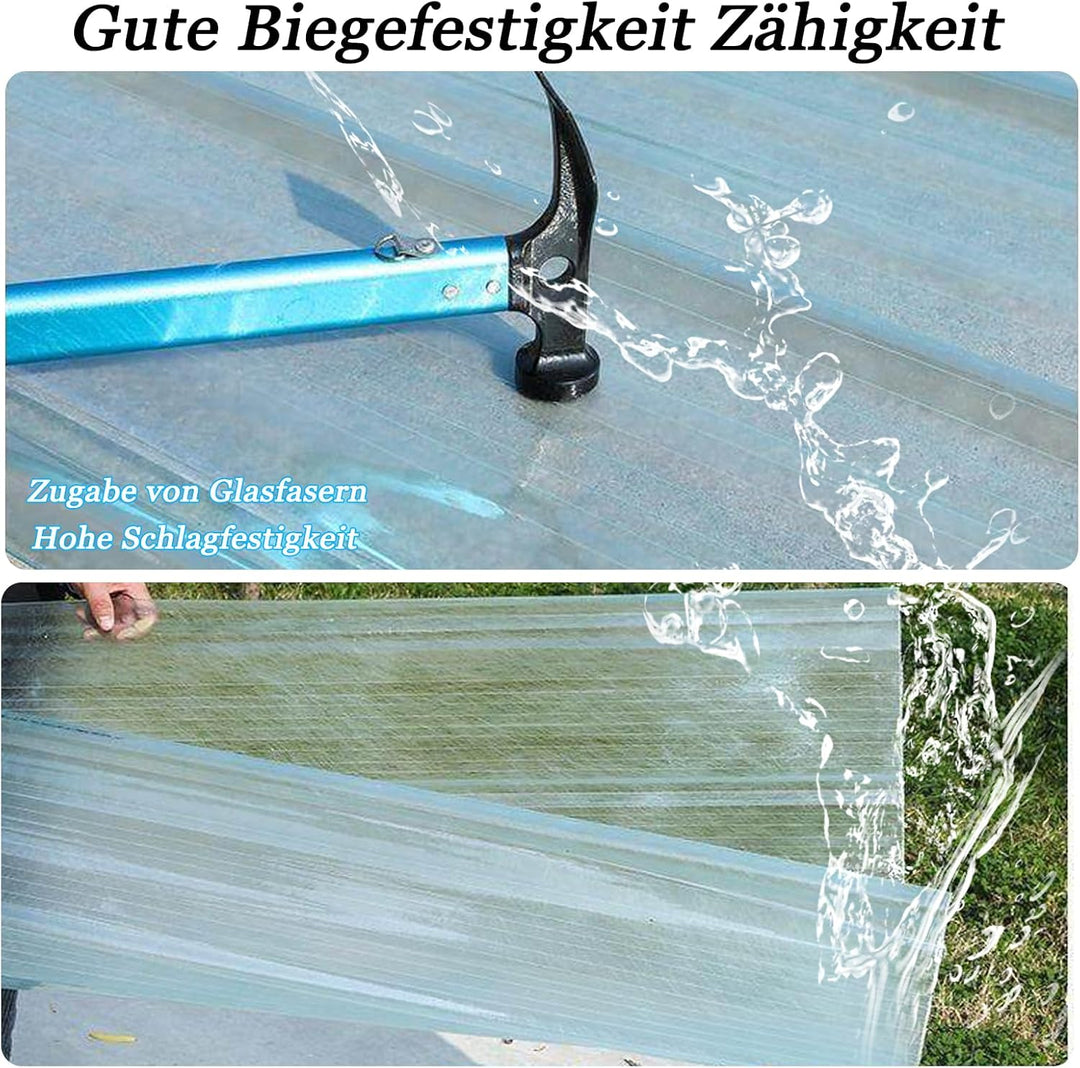 Dachplatten Wellplatten Transparent 35x47in 5pcs FRP-Tageslichtplatten Isolierende Dachabdeckungen 1