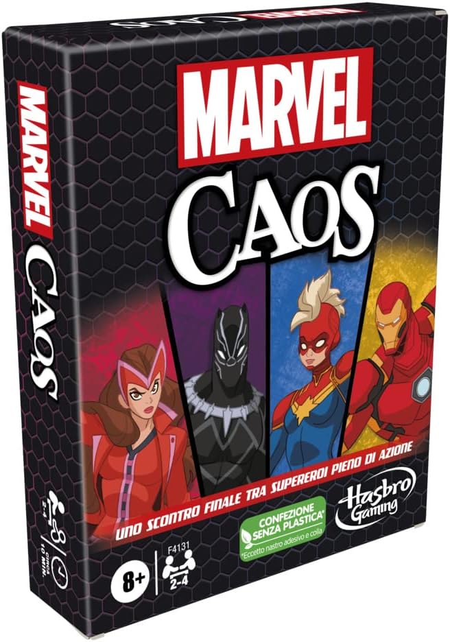 Hasbro Gaming, Marvel Chaos Marvel Superhelden Kartenspiel, lustiges Spiel für Familien ab 8 Jahren,