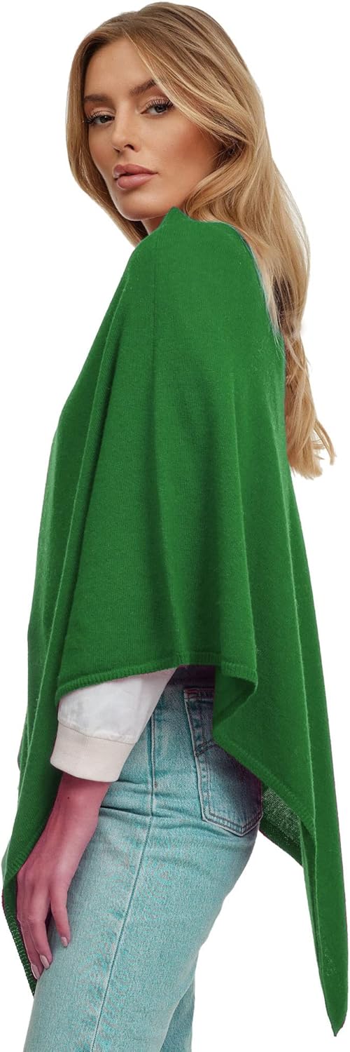 Glamexx24 Damen Strick Poncho Unifarbe Cape Feinstrick XXL Pullover - Eleganz, Stil und Komfort in e