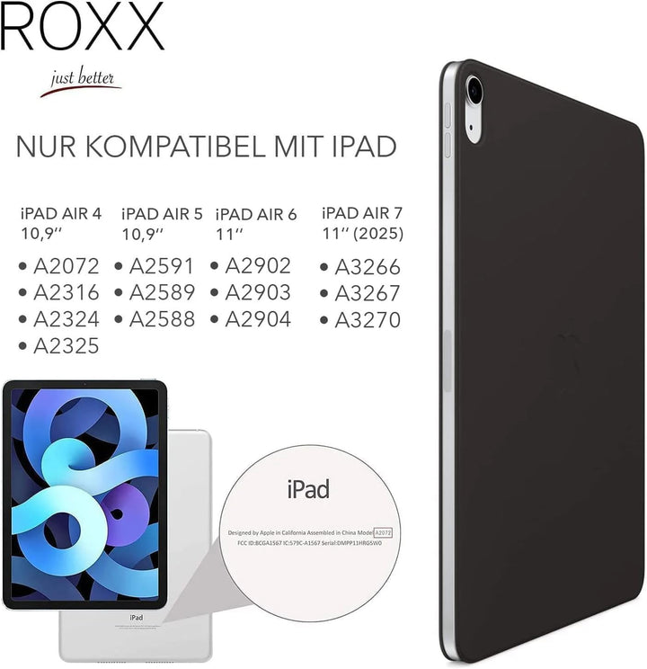Roxx Hardcase Hülle mit Innenschutz | Wie das Original | Magnetisch | Kompatibel mit iPad Air 4. & 5
