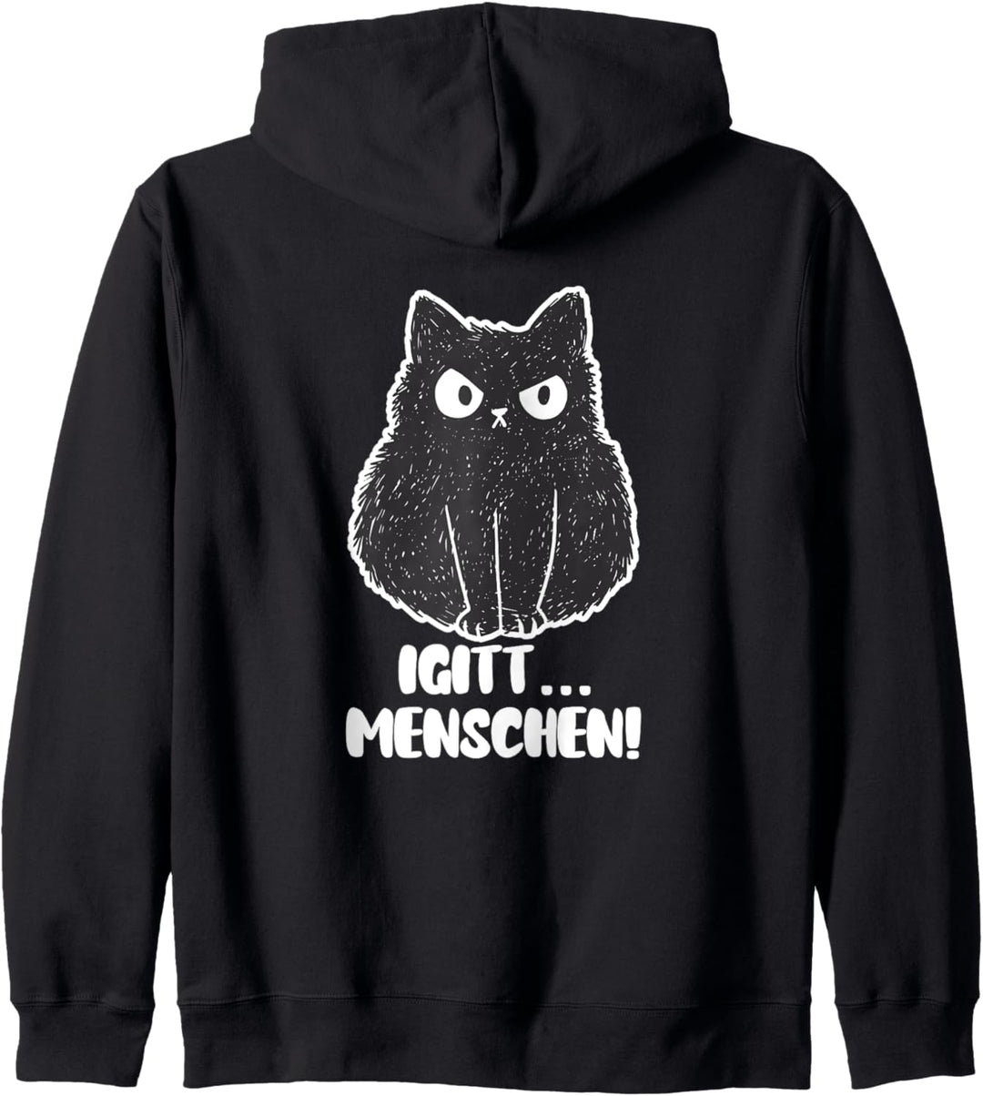 Igitt Menschen Katze Introvertiert Introvert Cat Misanthrop Kapuzenjacke