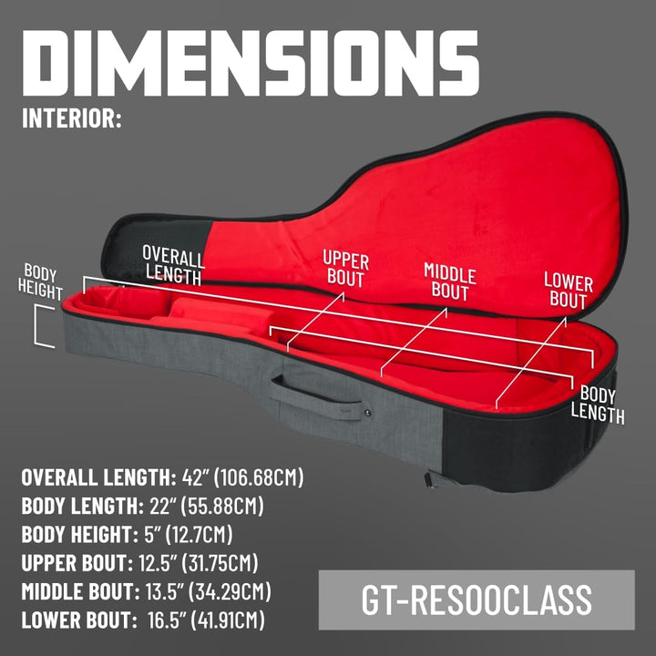 Gator Cases Transit - Gigbag Transit-Serie für Resonator-, 00- und klassische Akustikgitarren mit an