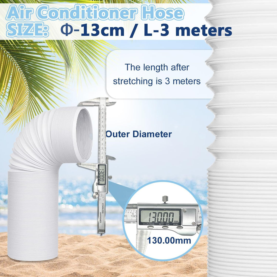 Abluftschlauch 150mm /130mm, PVC Flexibel Abluftschlauch Klimagerat,Klimaanlage Schlauch HitzebestäN