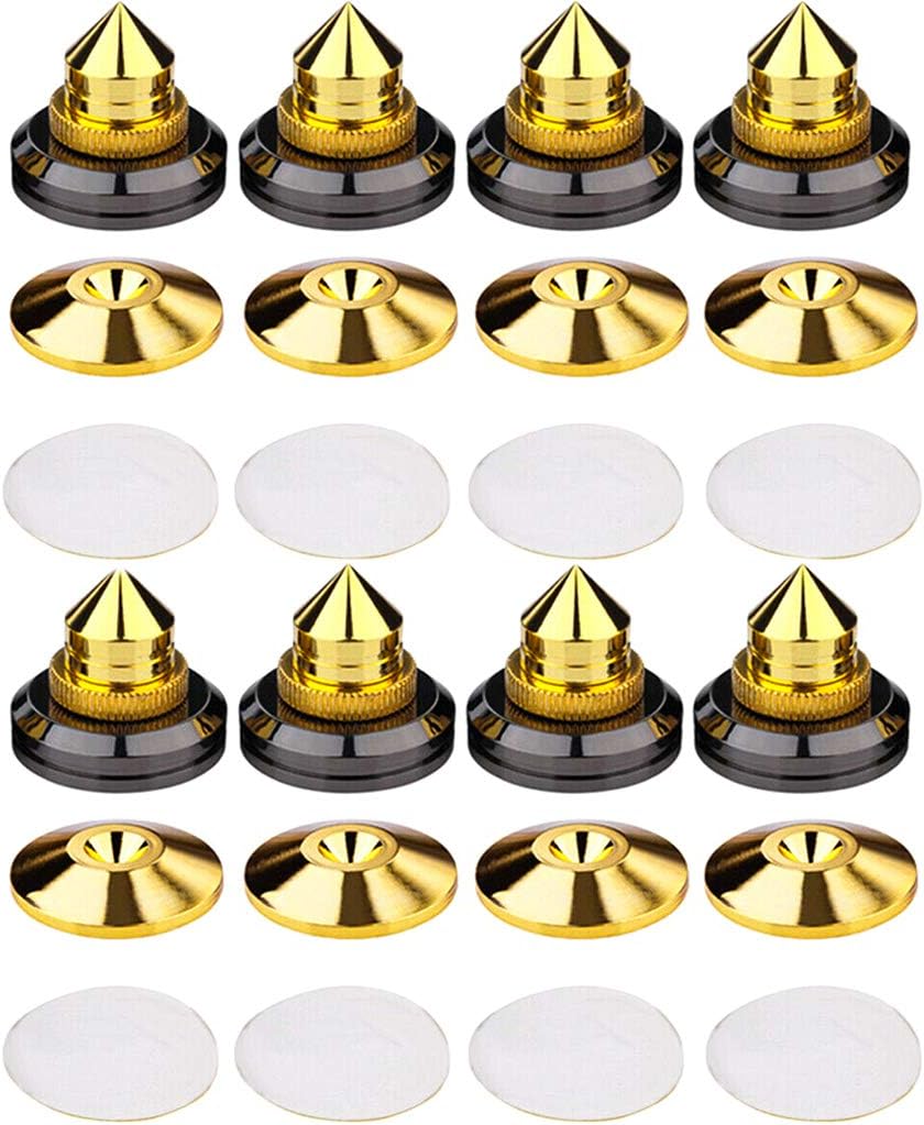 8 Stück Lautsprecher Spikes, Shock Absorber, Anti-Vibrations Lautsprecherständer für CD-Audio, Subwo
