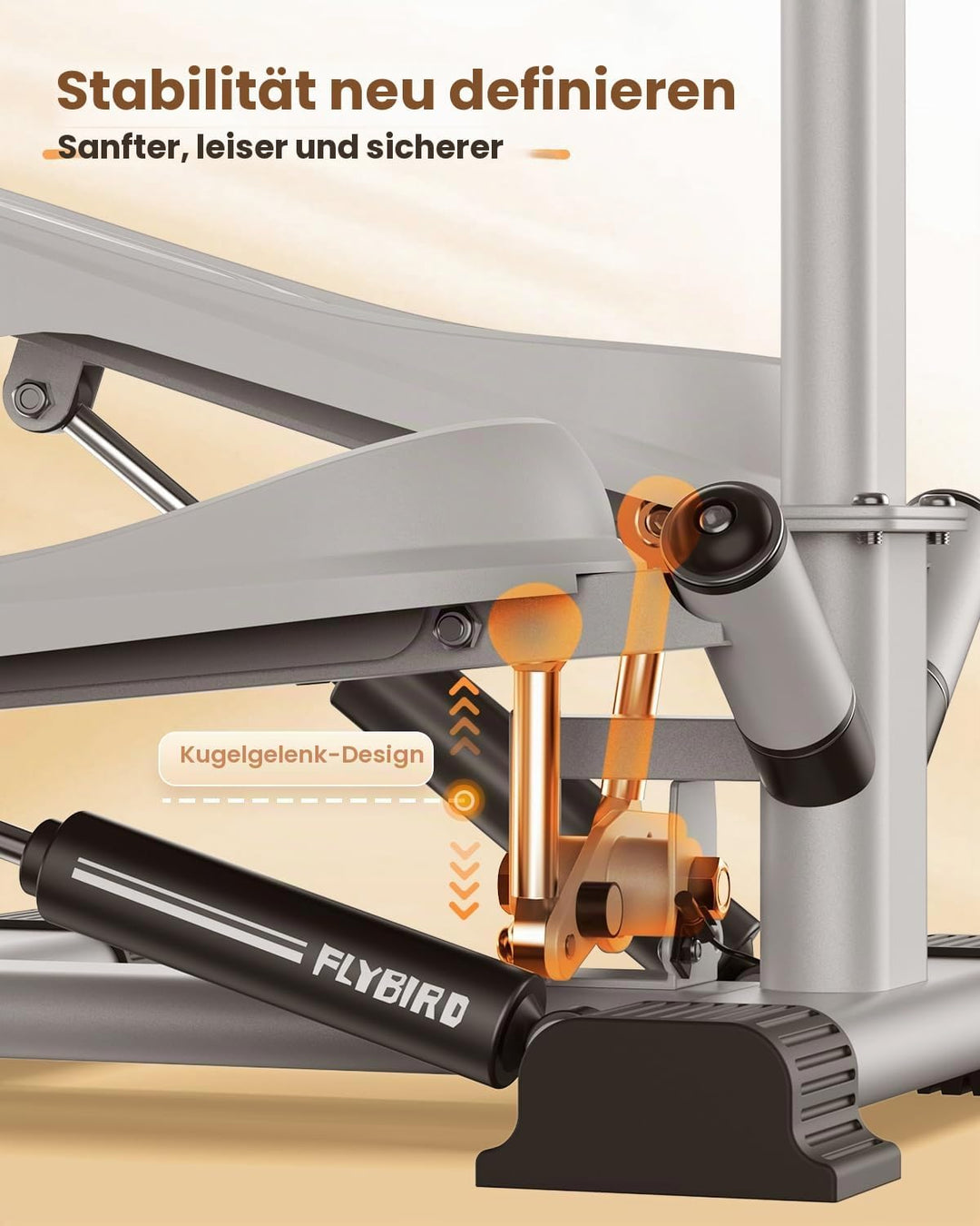 FLYBIRD Exercise Stair Stepper für Zuhause, professioneller Twist-Stepper mit Widerstandsband, 150-1