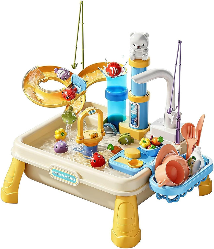 Wasserspieltisch für Kinder | Sensorischer Tisch mit Wasserpumpe | Wasserspielstation - Für und Mädc