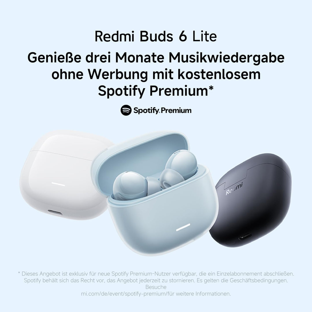Redmi Buds 6 Lite - In-Ear Kopfhörer, dynamische 40dB Active Noise Cancellation, bis 37 Stunden Akku