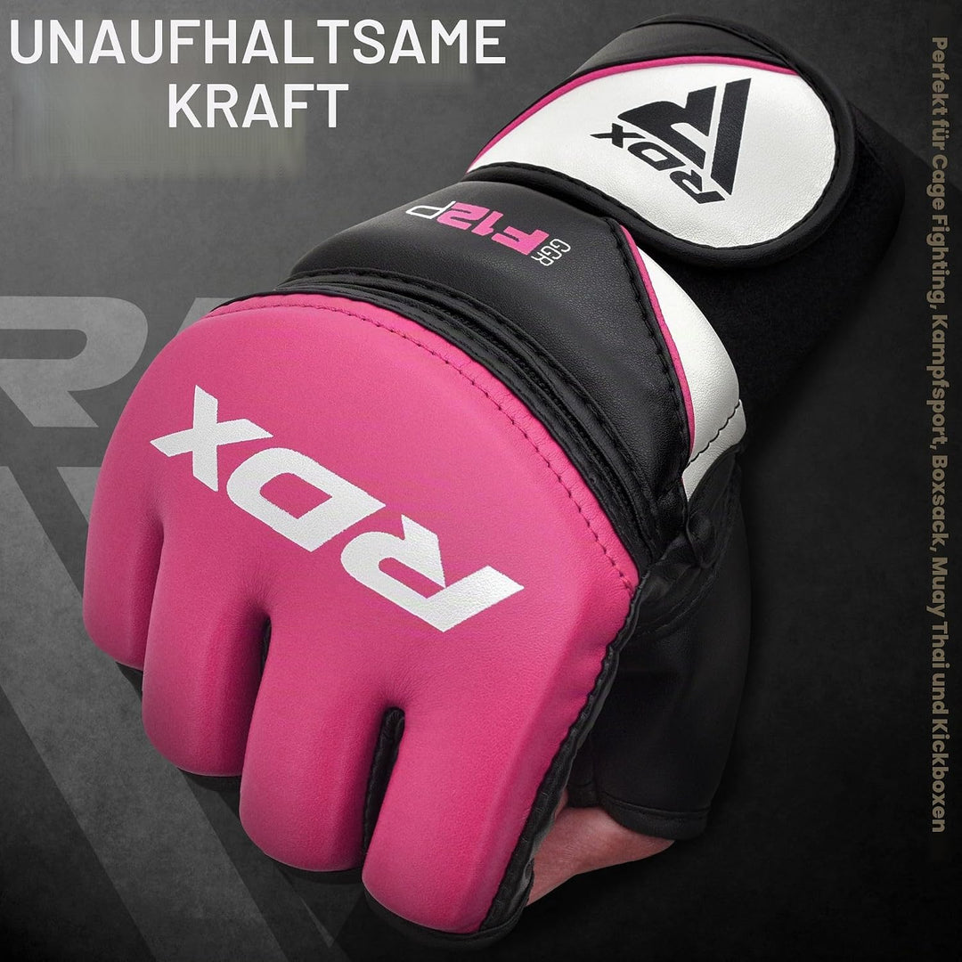 RDX Profi MMA Handschuhe Grappling Sparring Training, Maya Hide Leder, Kickboxen Kampfsport Gepolste