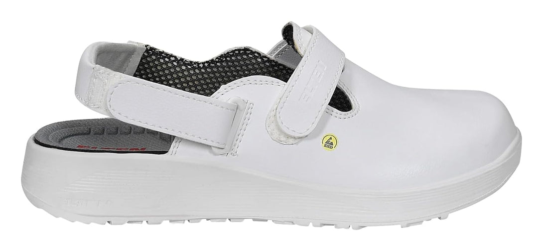 ELTEN Clog Michel White ESD OB, Herren, Textil, leicht, klassisch, Weiss, Grösse: 46 46 EU, 46 EU