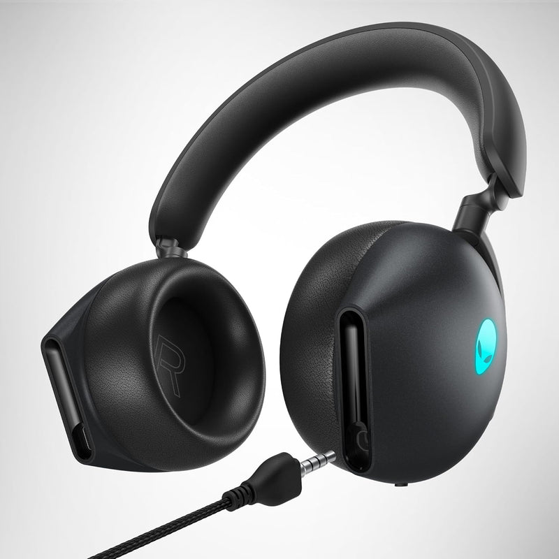 Alienware Tri-Mode Wireless Gaming Headset | AW920H (Dark Side of The Moon), Black, 17.4 cm