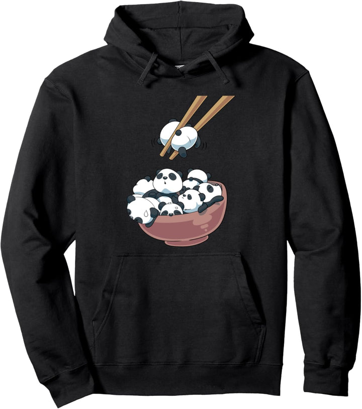 Japanischer Panda Ramen Nudeln Pullover Hoodie