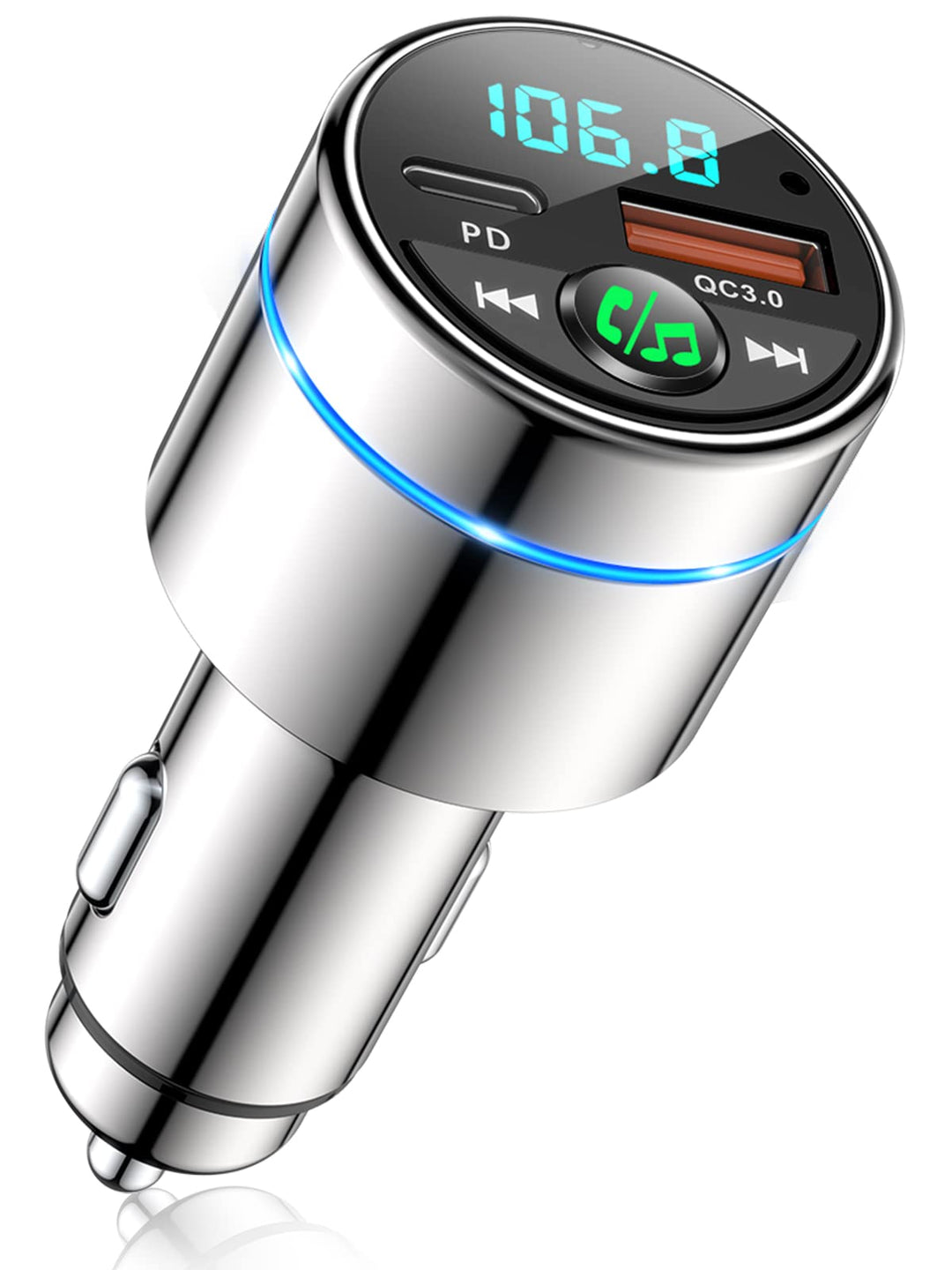 Mohard FM Transmitter Auto Bluetooth 5.3, Ganzmetall PD 30W & QC3.0 18W Schnelles Autoladegerät Ziga