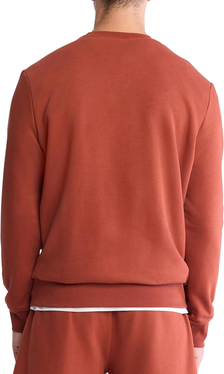 Calvin Klein Herren Sweatshirt Core Monologo ohne Kapuze, XXL Roasted Russet