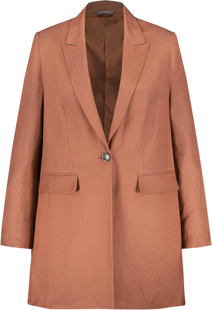 Samoon Damen Blazer 42 Grosse Grössen Rustic Oak, 42 Grosse Grössen Rustic Oak