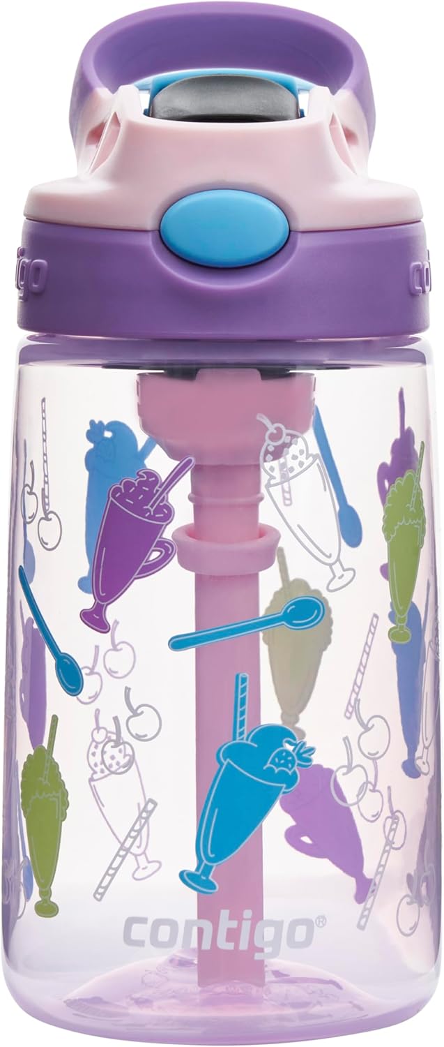 Contigo Kinder Trinkflasche Easy Clean Autospout mit Strohhalm | 100% auslaufsicher | BPA-freie robu