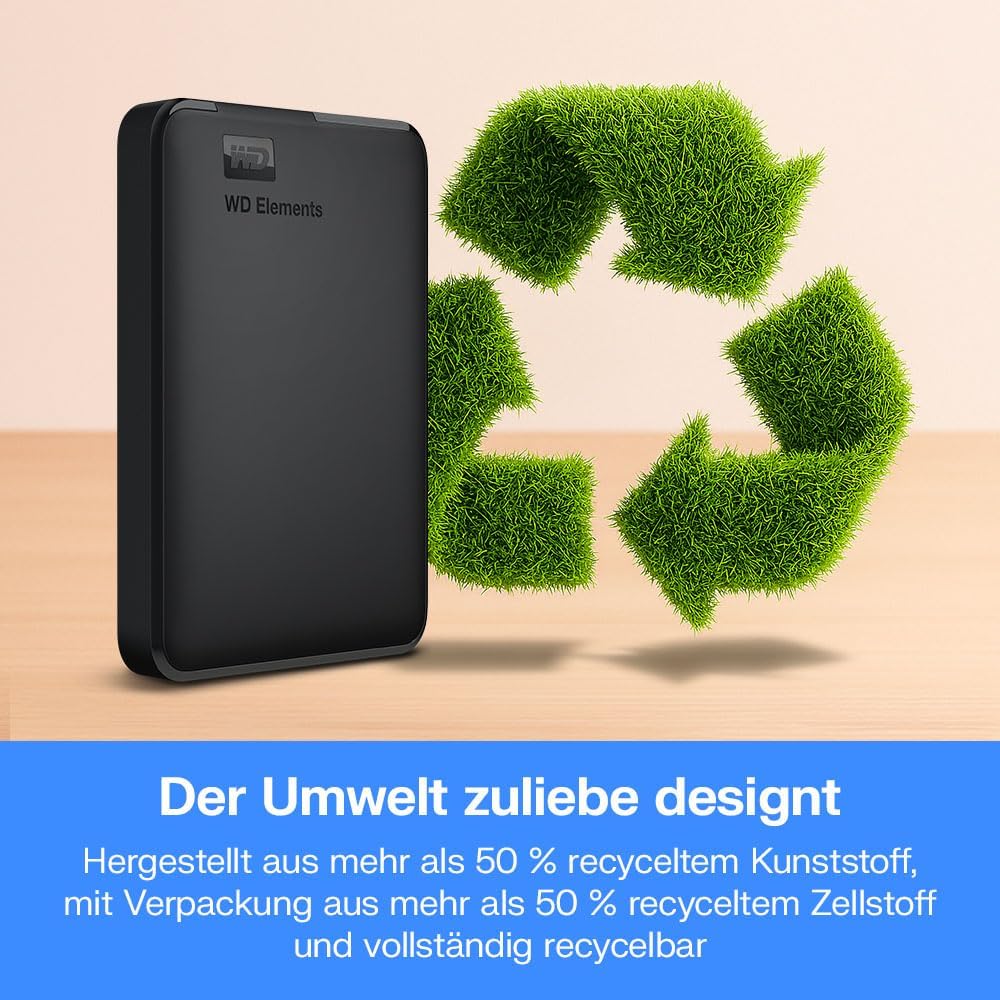 WD Elements Portable, externe Festplatte - 2 TB - USB 3.0 - WDBU6Y0020BBK-WESN 2TB Portable