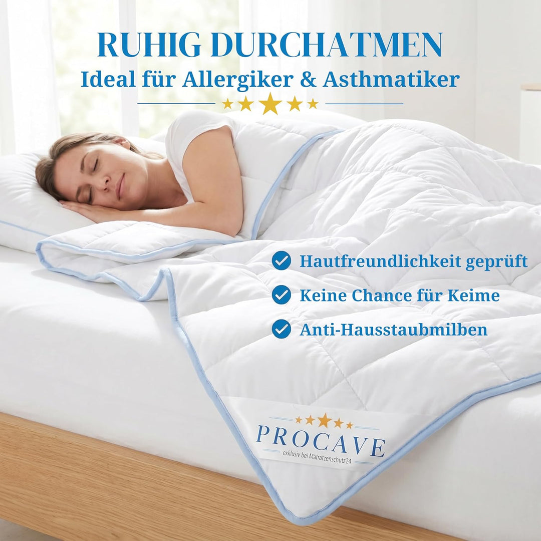 PROCAVE TopCool warme Duo Winter-Qualitäts-Bettdecke für die kalte Jahreszeit | Soft-Komfort-Bettdec