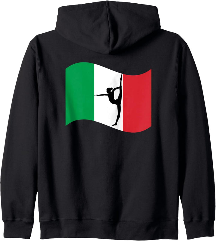 Italien Gymnastik Grafik /Landesflagge Stolz Turner Sport Kapuzenjacke