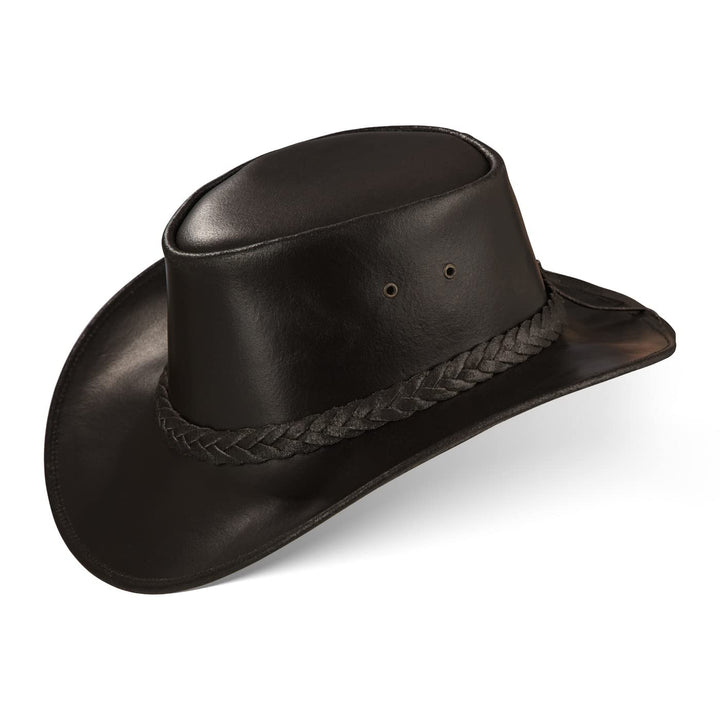 Perth Western Cowboy Reiten Leder Sonnen Hut in versch. Farben, Braun