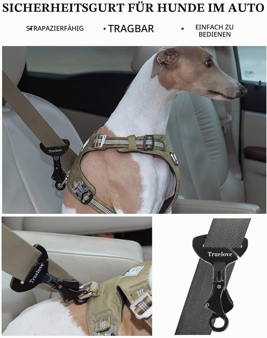 Hunde Auto Sicherheitsgurt Sicherheitsschnallen Schloss,Hundesicherheitsgurt für Auto, robuster Auto