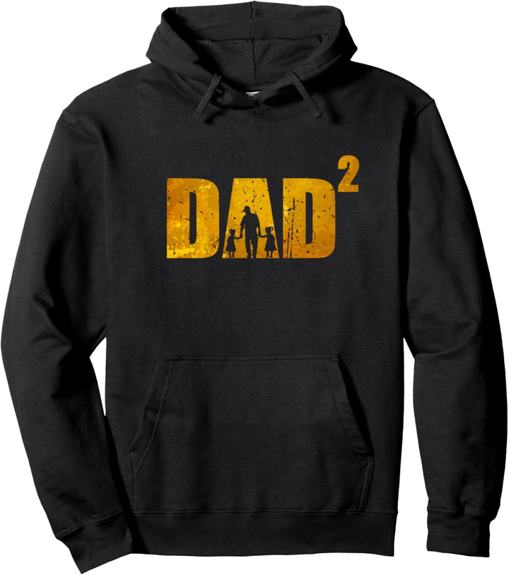 Dad hoch 2 zweifacher Papa Vater zwei Töchter Zwillinge Pullover Hoodie