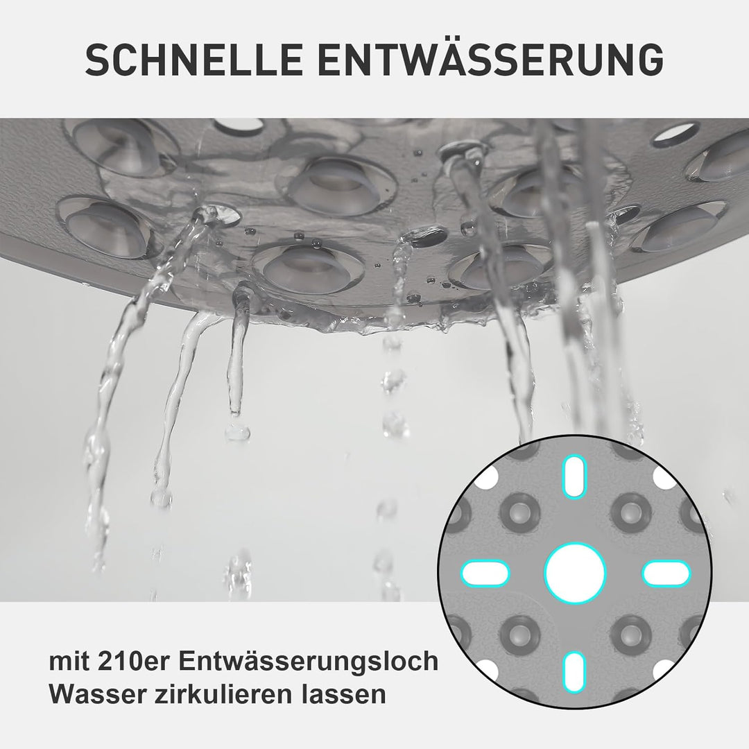 XIYUNTE Gross Duschmatte rutschfest Anti Schimmel - 70x70cm XL Quadratische rutschfeste Duschmatten