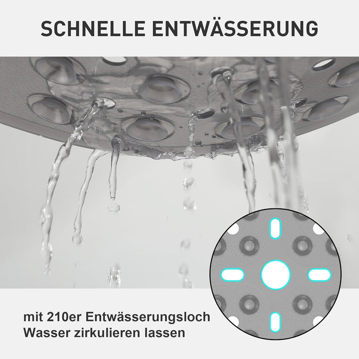XIYUNTE Gross Duschmatte rutschfest Anti Schimmel - 70x70cm XL Quadratische rutschfeste Duschmatten