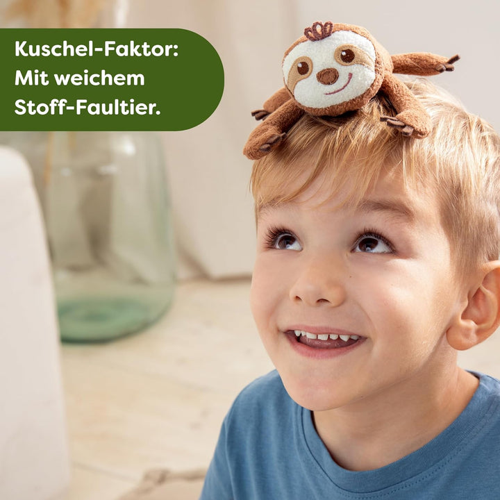 HABA Meine ersten Spiele – Faultier, komm mit! – Lustiges Bewegungsspiel ab 2 J. – Bring das Kuschel