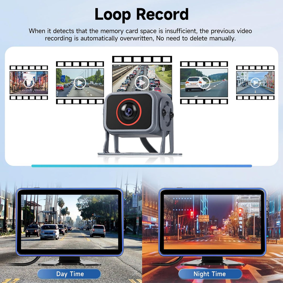 Digitale Wired Rückfahrkamera 5 Kamera kit mit 10.1 Zoll IPS Monitor mit 5M+15M Kabel, Rückfahrkamer