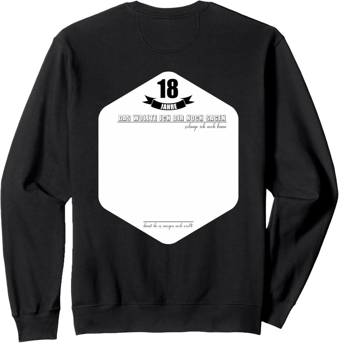 18 Jahre Geburtstag Party Lustiges 18 Geburtstag Gästebuch Sweatshirt