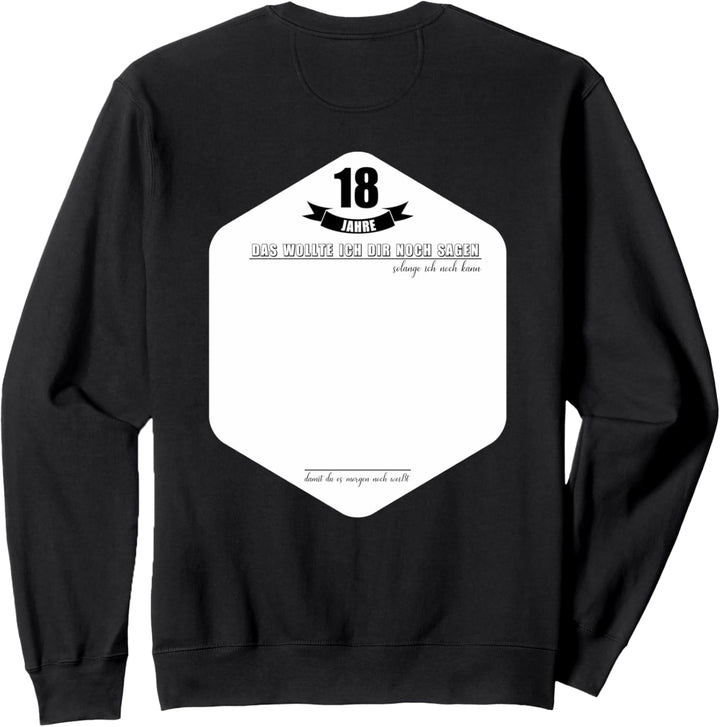 18 Jahre Geburtstag Party Lustiges 18 Geburtstag Gästebuch Sweatshirt
