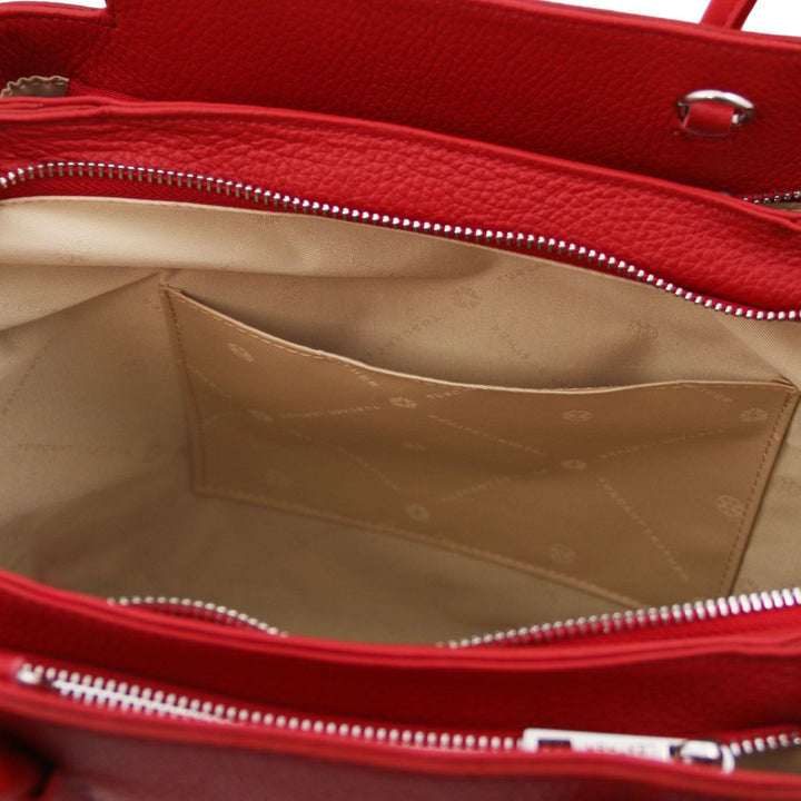 Tuscany Leather Tulipan Ledertasche Lipstick Rot, Lipstick Rot
