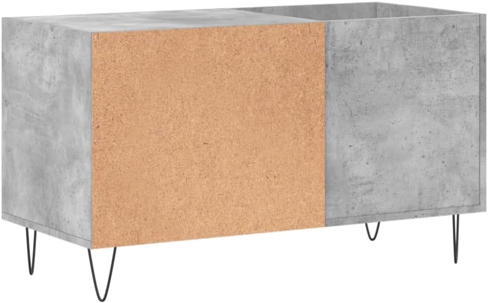 Rantry CD-Schrank, Holztechnik, Grau, Beton, 85 x 38 x 48 cm, CD-Rack, Standregal, Aufbewahrung, Möb