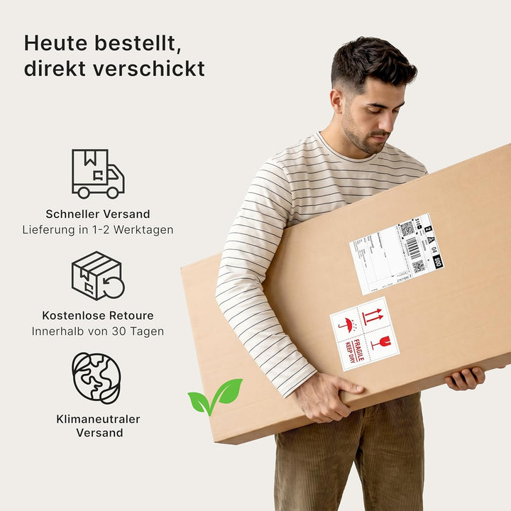 Vladon Schuhschrank Loret 89 x 104 x 23 cm Schuhkipper für 16 Paar Schuhe mit 1 Schublade, 1 Glasabl