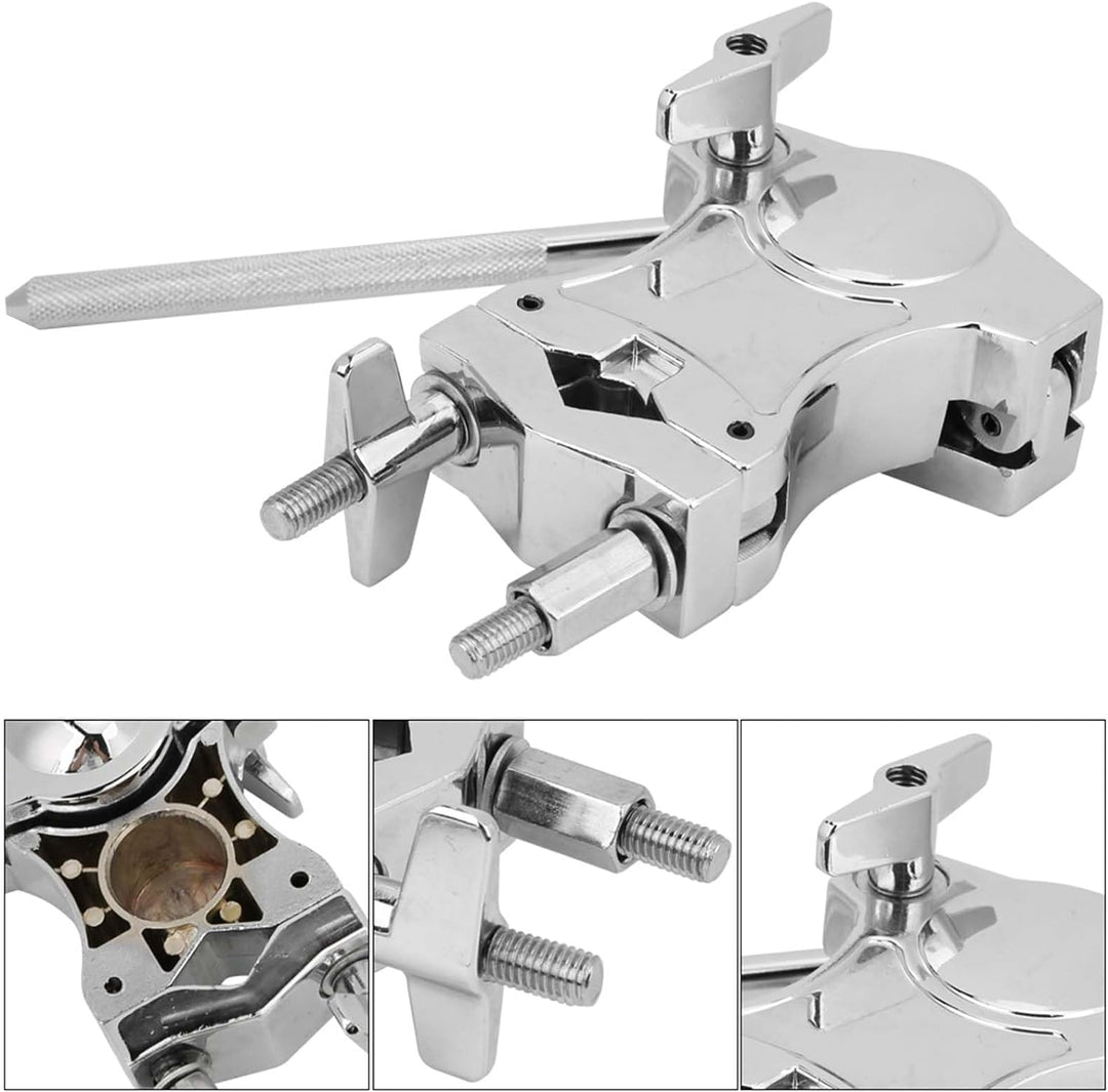 Einstellbarer Cowbell Clip Drum Extension Holder Anschlussklammer Percussion Zubehör für Schlagzeuge