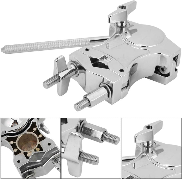Einstellbarer Cowbell Clip Drum Extension Holder Anschlussklammer Percussion Zubehör für Schlagzeuge
