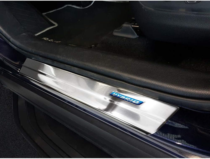 INOX Door sill Protectors Compatible with Toyota RAV4 (5th Gen.) 2018- & Suzuki Across 2020- - 'Hybr